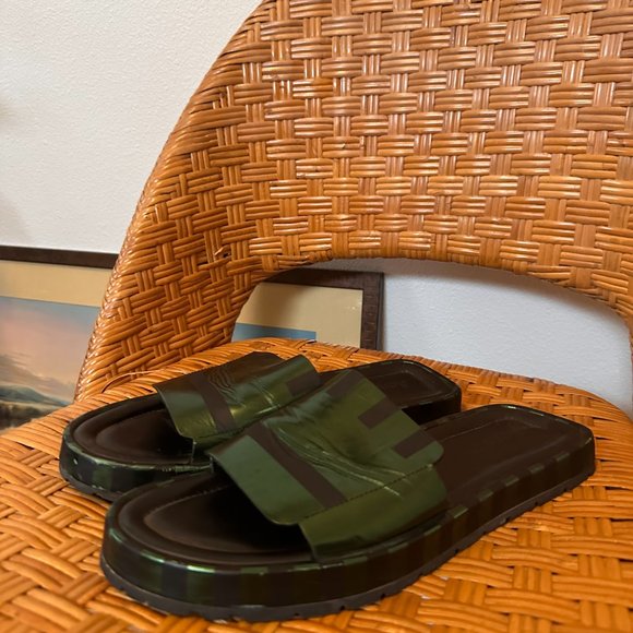 Acne Studios Metallic Striped Sandal in Size 41 - Picture 2 of 4